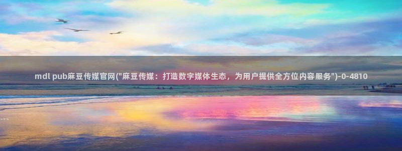 麻豆视传媒官网进入：mdl pub麻豆传媒官网(\